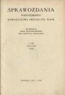 Sprawozdania Poznańskiego Towarzystwa Przyjaci&oacute;ł Nauk. 1956 R.20