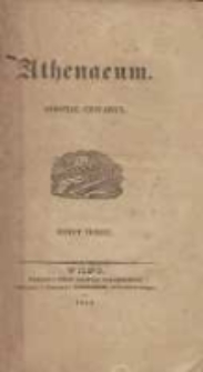 Athenaeum: pismo poświęcone historii, literaturze, sztukom, krytyce itd. 1844 Nr3