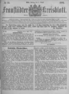 Fraust&auml;dter Kreisblatt. 1881.04.08 Nr15