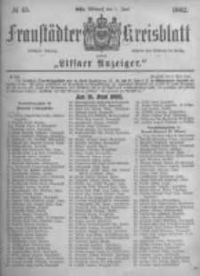 Fraust&auml;dter Kreisblatt. 1882.06.07 Nr45