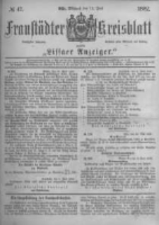 Fraust&auml;dter Kreisblatt. 1882.06.14 Nr47