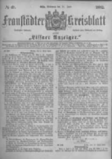Fraust&auml;dter Kreisblatt. 1882.06.21 Nr49