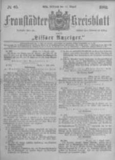 Fraust&auml;dter Kreisblatt. 1882.08.16 Nr65