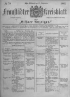 Fraust&auml;dter Kreisblatt. 1882.09.13 Nr73