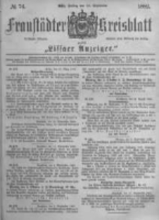 Fraustädter Kreisblatt. 1882.09.15 Nr74