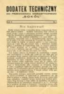 Dodatek Techniczny do Przewodnika Gimnastycznego "Sok&oacute;ł" 1929 R.5 Nr1