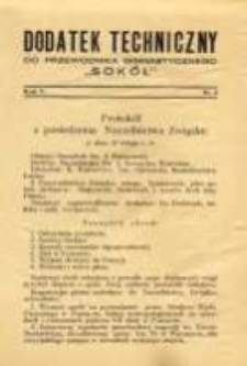 Dodatek Techniczny do Przewodnika Gimnastycznego "Sok&oacute;ł" 1929 R.5 Nr3