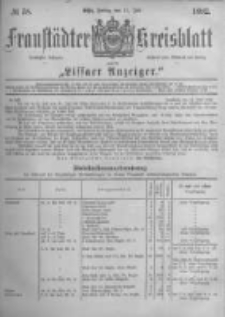 Fraust&auml;dter Kreisblatt. 1882.07.21 Nr58