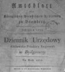Amtsblatt der K&ouml;niglichen Preussischen Regierung zu Bromberg. 1833.01.04 No.1