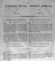 Oeffentlicher Anzeiger zum Amtsblatt No.6. der Königl. Preuss. Regierung zu Bromberg. 1833
