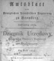 Amtsblatt der K&ouml;niglichen Preussischen Regierung zu Bromberg. 1834.01.03 No.1