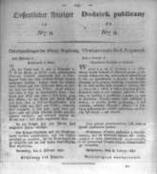 Oeffentlicher Anzeiger zum Amtsblatt No.9. der K&ouml;nigl. Preuss. Regierung zu Bromberg. 1834