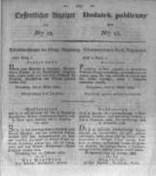 Oeffentlicher Anzeiger zum Amtsblatt No.13. der K&ouml;nigl. Preuss. Regierung zu Bromberg. 1834