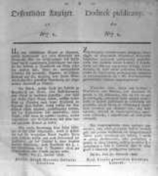 Oeffentlicher Anzeiger zum Amtsblatt No.1. der K&ouml;nigl. Preuss. Regierung zu Bromberg. 1835