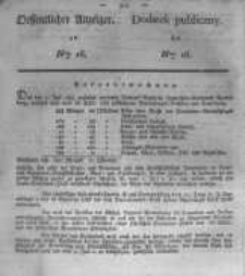 Oeffentlicher Anzeiger zum Amtsblatt No.16. der K&ouml;nigl. Preuss. Regierung zu Bromberg. 1835