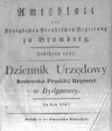 Amtsblatt der K&ouml;niglichen Preussischen Regierung zu Bromberg. 1837.01.06 No.1