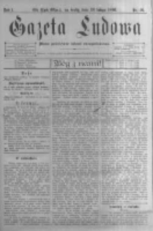 Gazeta Ludowa: pismo poświęcone ludowi ewangielickiemu. 1896.02.26 R.1 nr16