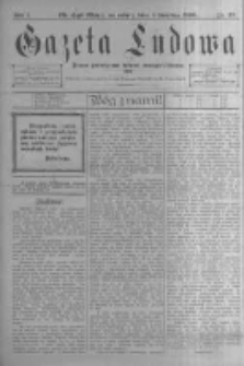 Gazeta Ludowa: pismo poświęcone ludowi ewangielickiemu. 1896.04.04 R.1 nr27