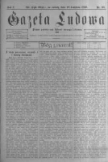 Gazeta Ludowa: pismo poświęcone ludowi ewangielickiemu. 1896.04.18 R.1 nr30