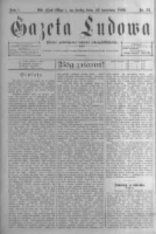 Gazeta Ludowa: pismo poświęcone ludowi ewangielickiemu. 1896.04.22 R.1 nr31
