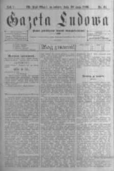 Gazeta Ludowa: pismo poświęcone ludowi ewangielickiemu. 1896.05.30 R.1 nr41