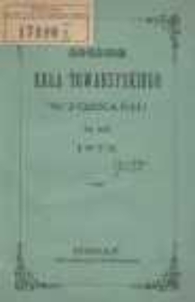 Rocznik Koła Towarzyskiego w Poznaniu na rok 1872