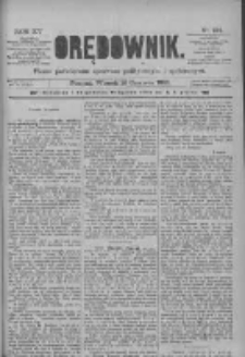 Orędownik: pismo poświęcone sprawom politycznym i sp&oacute;łecznym 1885.06.16 R.15 Nr134