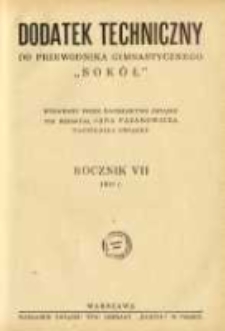 Dodatek Techniczny do Przewodnika Gimnastycznego "Sokół" 1931 R.7 Nr1