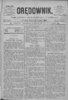 Orędownik: pismo poświęcone sprawom politycznym i sp&oacute;łecznym 1885.02.25 R.15 Nr45
