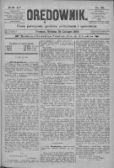 Orędownik: pismo poświęcone sprawom politycznym i sp&oacute;łecznym 1885.02.28 R.15 Nr48
