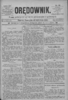 Orędownik: pismo poświęcone sprawom politycznym i sp&oacute;łecznym 1885.04.23 R.15 Nr92