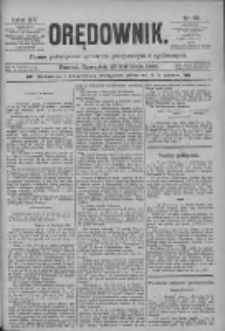 Orędownik: pismo poświęcone sprawom politycznym i spółecznym 1885.04.23 R.15 Nr92