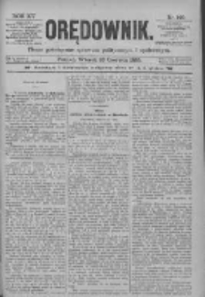 Orędownik: pismo poświęcone sprawom politycznym i spółecznym 1885.06.23 R.15 Nr140