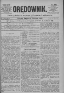 Orędownik: pismo poświęcone sprawom politycznym i spółecznym 1885.06.26 R.15 Nr143