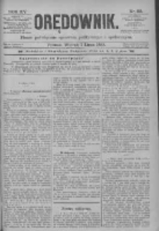 Orędownik: pismo poświęcone sprawom politycznym i sp&oacute;łecznym 1885.07.07 R.15 Nr151