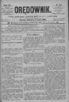 Orędownik: pismo poświęcone sprawom politycznym i sp&oacute;łecznym 1885.07.09 R.15 Nr153
