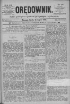 Orędownik: pismo poświęcone sprawom politycznym i spółecznym 1885.07.15 R.15 Nr158