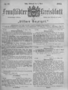 Fraust&auml;dter Kreisblatt. 1883.04.04 Nr27