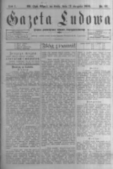 Gazeta Ludowa: pismo poświęcone ludowi ewangielickiemu. 1896.08.12 R.1 nr62