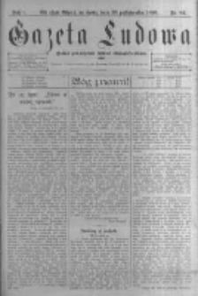 Gazeta Ludowa: pismo poświęcone ludowi ewangielickiemu. 1896.10.28 R.1 nr84