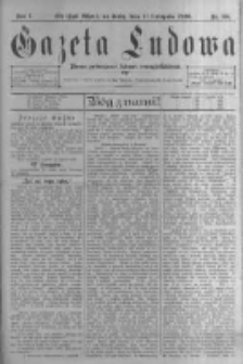 Gazeta Ludowa: pismo poświęcone ludowi ewangielickiemu. 1896.11.11 R.1 nr88