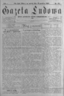 Gazeta Ludowa: pismo poświęcone ludowi ewangielickiemu. 1896.12.19 R.1 nr99