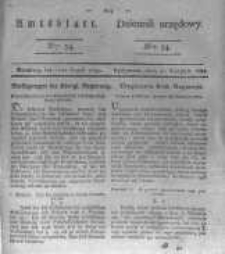Amtsblatt der K&ouml;niglichen Preussischen Regierung zu Bromberg. 1835.08.21 No.34