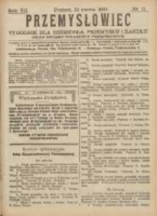 Przemysłowiec: tygodnik dla polskiego rzemiosła, przemysłu i handlu: organ Związku Towarzystw Przemysłowych 1910.03.12 R.7 Nr11