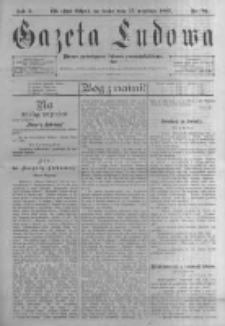 Gazeta Ludowa: pismo poświęcone ludowi ewangielickiemu. 1897.09.15 R.2 nr72