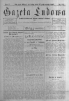 Gazeta Ludowa: pismo poświęcone ludowi ewangielickiemu. 1897.10.27 R.2 nr84