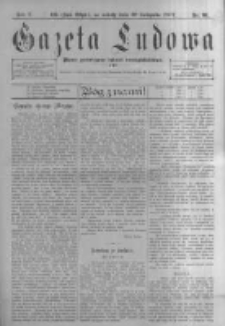 Gazeta Ludowa: pismo poświęcone ludowi ewangielickiemu. 1897.11.20 R.2 nr91