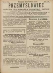 Przemysłowiec: tygodnik dla polskiego rzemiosła, przemysłu i handlu: organ Związku Towarzystw Przemysłowych 1910.04.02 R.7 Nr14