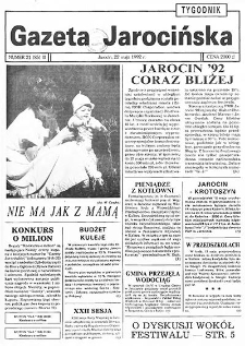 Gazeta Jarocińska 1992.05.22 Nr21(85)
