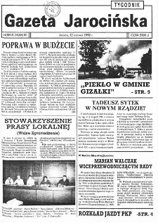 Gazeta Jarocińska 1992.06.12 Nr24(88)